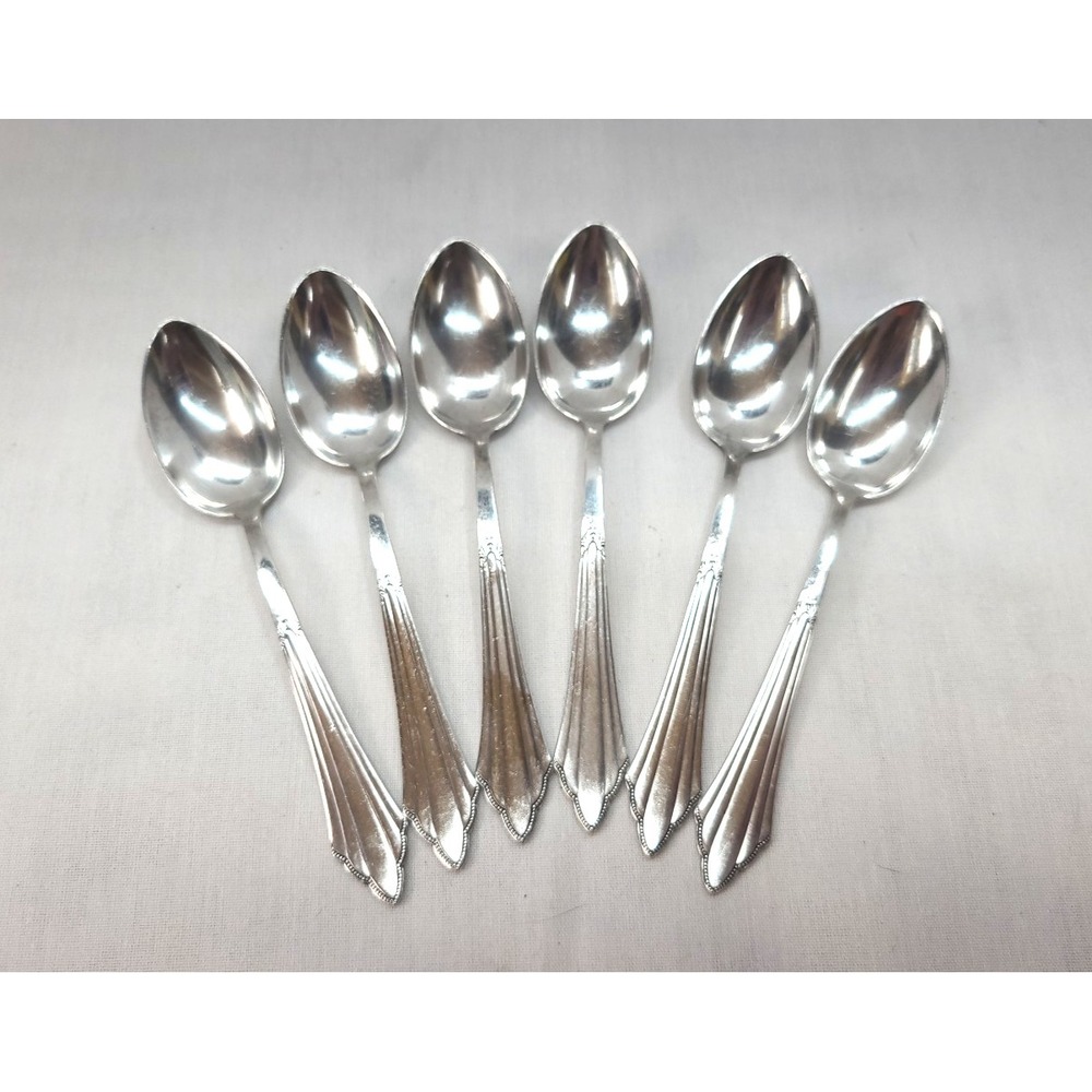 6 Mannheimer 5⅜ inch Tea Spoons German Silverplated 90 Coffee Tea time